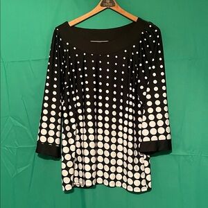 Cato Black and White Polka Dot Blouse